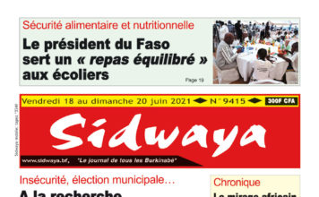 Une Sidwaya du 18 au 20-06-2021