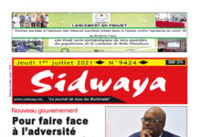 Une Sidwaya du 01-07-2021