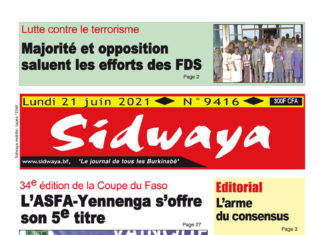 Une Sidwaya du 21-06-2021