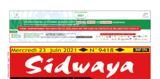 Une Sidwaya du 23-06-2021