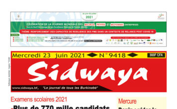 Une Sidwaya du 23-06-2021