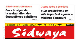 Une Sidwaya du 24-06-2021
