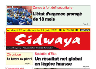 Sidwaya du 25 au 27-06-2021
