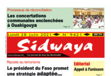 Une Sidwaya du 28-06-2021