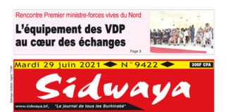 Une Sidwaya du 29-06-2021