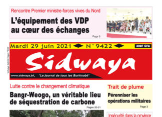 Une Sidwaya du 29-06-2021