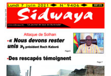 Une Sidwaya du 07-06-2021