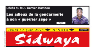 Une Sidwaya du 17-06-2021