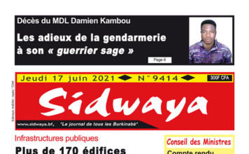 Une Sidwaya du 17-06-2021