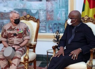 Force Barkhane au Sahel: Le général Marc Conruyt fait ses adieux au président du Faso