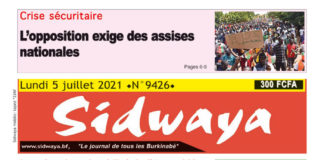 Une Sidwaya du 05-07-2021