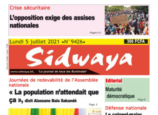 Une Sidwaya du 05-07-2021