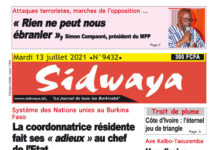 Une Sidwaya Sport du 13-07-2021