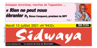 Une Sidwaya du 13-07-2021