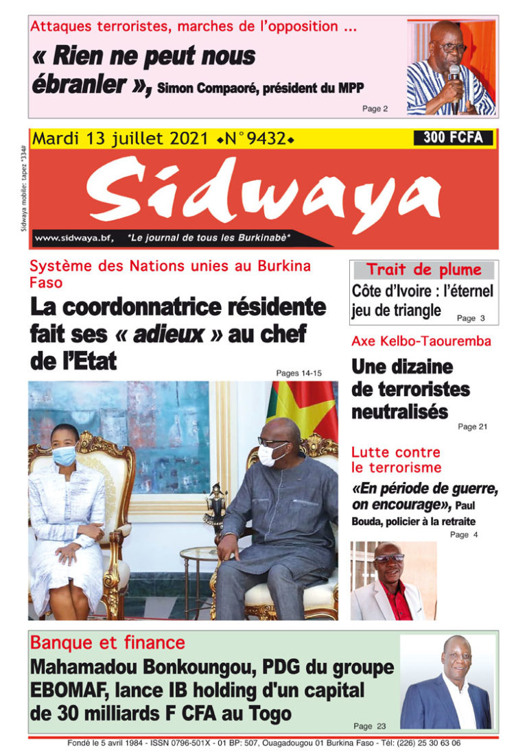 Une Sidwaya du 13-07-2021