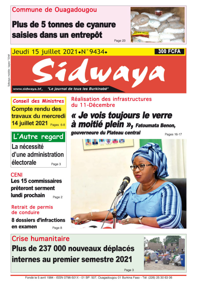 Une du 15-07-2021