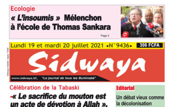 Une Sidwaya du 19 et 20-07-2021