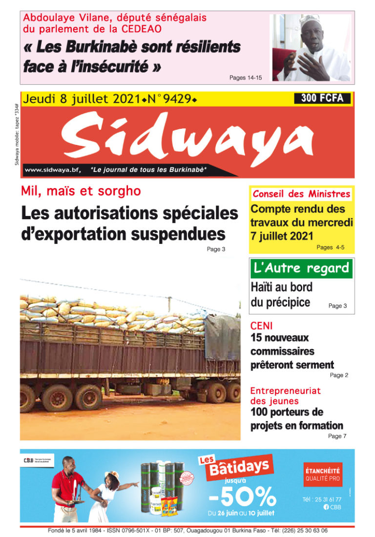 Une du 8-07-2021