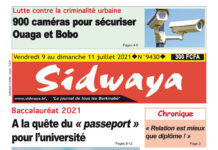 Une Sidwaya du 09 au 11-07-2021