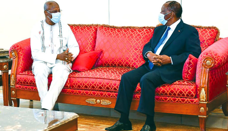 Christophe Dabiré chez Alassane Ouattara : « La solidarité entre les deux pays doit s’étendre à la question sécuritaire »,