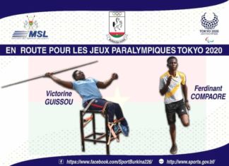 Jeux paralympiques de Tokyo 2020 : Victorine Guissou et Ferdinand Compaoré représenteront le Burkina.