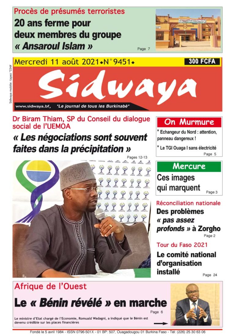 Une du 11-08-2021