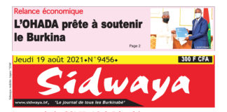 Une Sidwaya du 19-08-2021