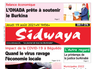 Une Sidwaya du 19-08-2021