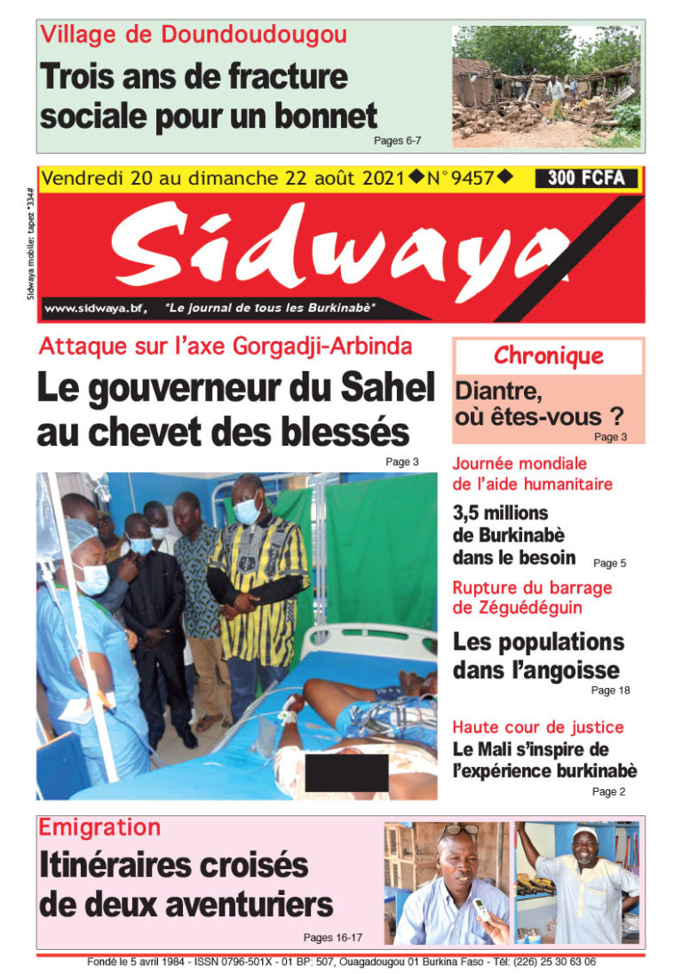 Une du 20-08-2021