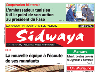 Une Sidwaya du 25-08-2021