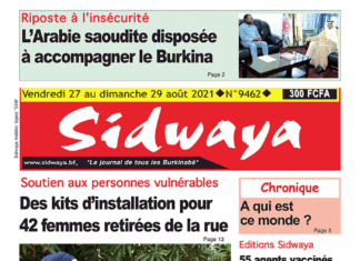 Une Sidwaya du 27 au 29-08-2021