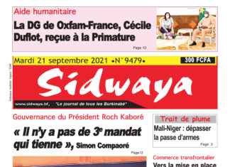 Une du 21/09/2021