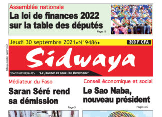 Une du 30/09/2021