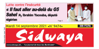 Une Sidwaya du 14-09-2021