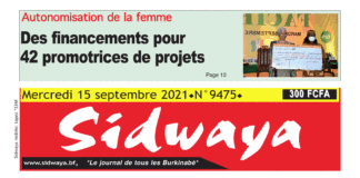 Une Sidwaya du 15-09-2021
