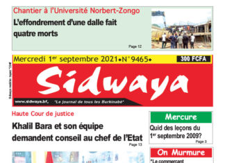 Une du 01/09/2021