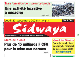 Une du 23/09/2021