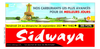 Une sidwaya du 24 au 26-09-2021