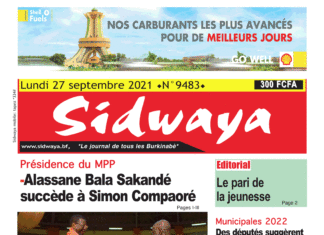 Une Sidwaya du 27-09-2021