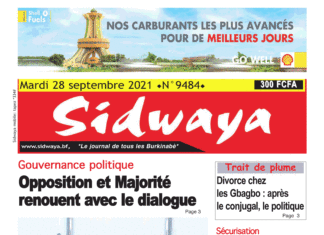 Une Sidwaya du 28-09-2021