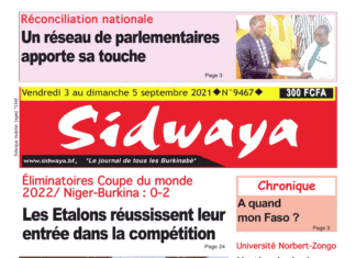 Une sidwaya du 03 au 05-09-2021