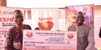 La LONAB offre une enveloppe de 100 millions F CFA au FESPACO