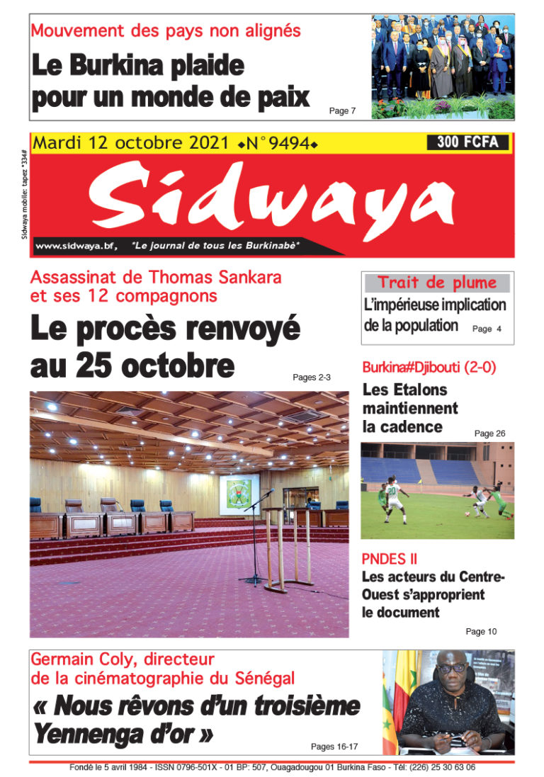 Une du 12/10/2021