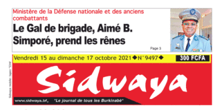 Une sidwaya du 15 au 17-10-2021