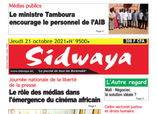 Une Sidwaya du 21-10-2021