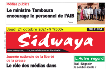 Une Sidwaya du 21-10-2021