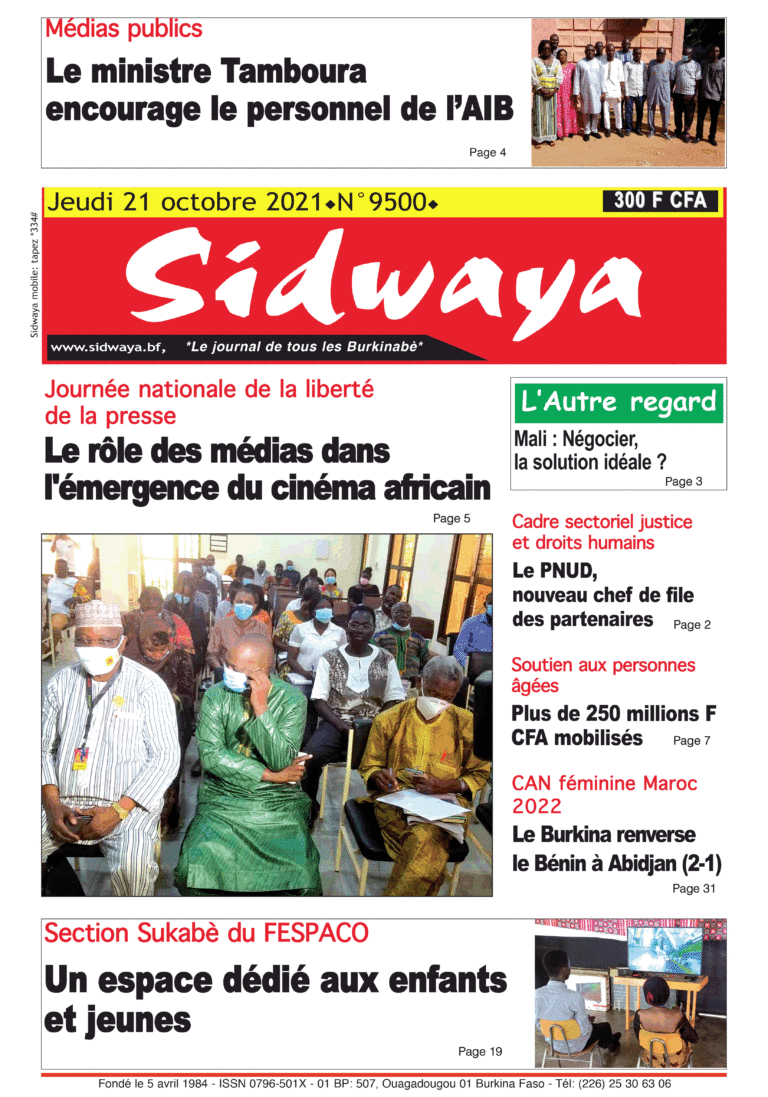 Une Sidwaya du 21-10-2021