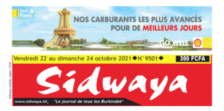 Une Sidwaya du 22 au 24-10-2021