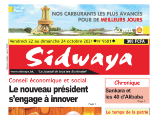 Une Sidwaya du 22 au 24-10-2021