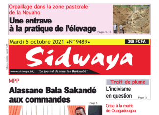 Une Sidwaya du 05-10-2021